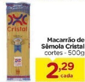 Carrefour Bairro Macarrao de Semola Cristal 500g oferta