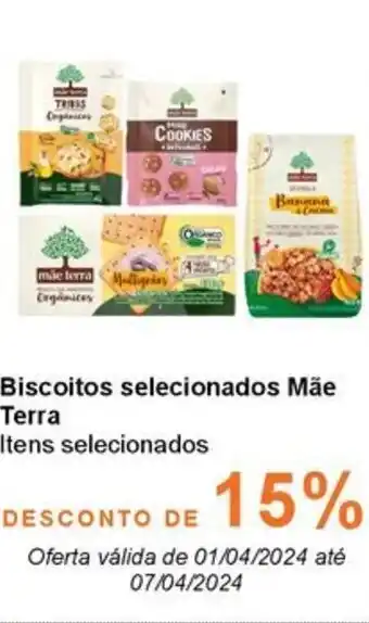 Biscoitos selecionados Mãe Terra
