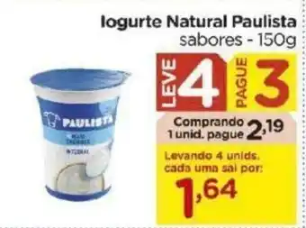 Carrefour Bairro Iogurte Natural Paulista 150g oferta