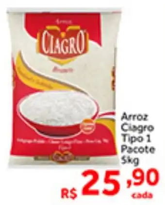Shibata Supermercados Arroz Ciagro Tipo 1 Pacote 5kg oferta