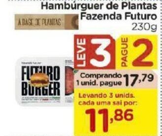 Carrefour Bairro Hamburguer de Plantas Fazenda Futuro 230g oferta