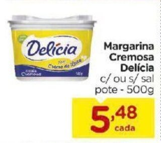 Margarina Cremosa Delicia 500g