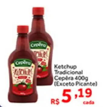 Shibata Supermercados Ketchup Tradicional Cepéra 400g (Exceto Picante) oferta