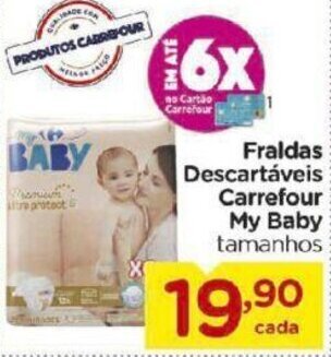 Carrefour Bairro Fraldas Descartaveis Carrefour My Baby oferta