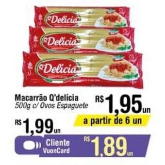 Fort Atacadista Macarrao Q'delicia 500g oferta