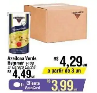 Fort Atacadista Azeitona Verde Hemmer 140g oferta