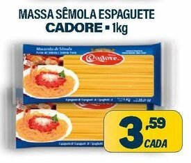 Dom Atacadista Massa Semola Espaguete Cadore 1kg oferta