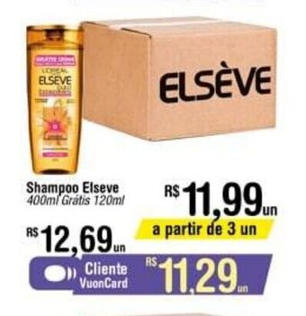 Fort Atacadista Shampoo Elseve 400ml oferta