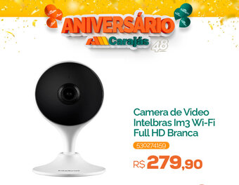 Carajás Camera de Video Intelbras Im3 Wi-Fi Full HD Branca oferta