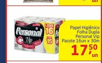 Tenda Atacado Papel higiênico folha dupla personal vip pacote 16un x 30m oferta