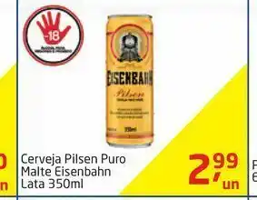 Tenda Atacado Cerveja pilsen puro malte eisenbahn lata 350m oferta