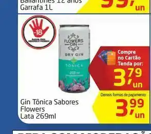 Tenda Atacado Gin tônica sabores flowers lata 269ml oferta