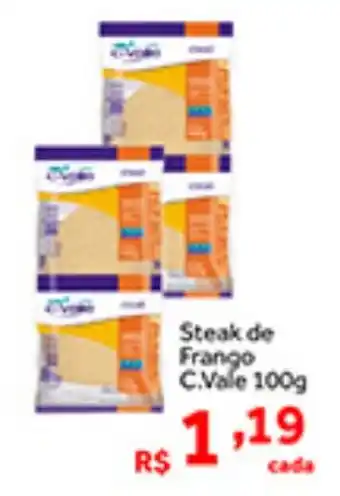 Shibata Supermercados Steak de Frango C.Vale 100g oferta