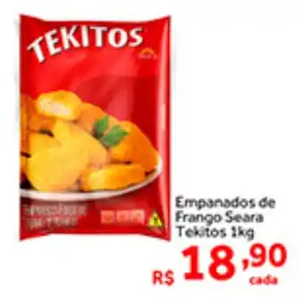 Shibata Supermercados Empanados de Frango Seara Tekitos 1kg oferta