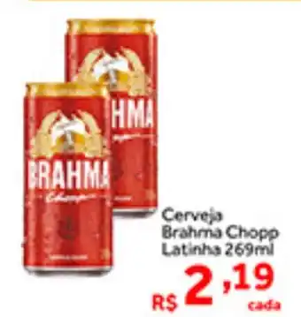 Shibata Supermercados Cerveja Brahma Chopp Latinha 269ml oferta