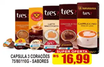 CAPSULA 3 CORAÇÕES 75/80/110G - SABORES