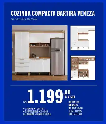 Casas Bahia COZINHA COMPACTA BARTIRA VENEZA oferta