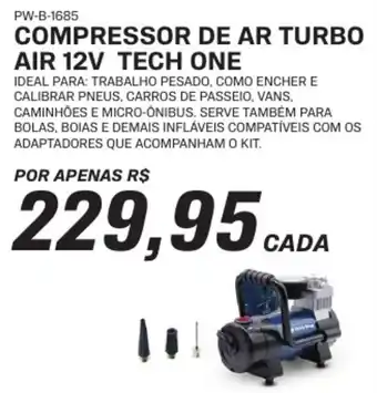 AutoZone COMPRESSOR DE AR TURBO AIR 12V TECH ONE oferta