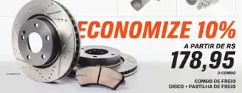 COMBO DE FREIO DISCO + PASTILHA DE FREIO