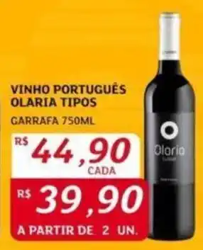 Assaí Atacadista VINHO PORTUGUÊS OLARIA TIPOS GARRAFA 750ML oferta