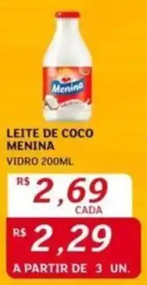 Assaí Atacadista LEITE DE COCO MENINA VIDRO 200ML oferta