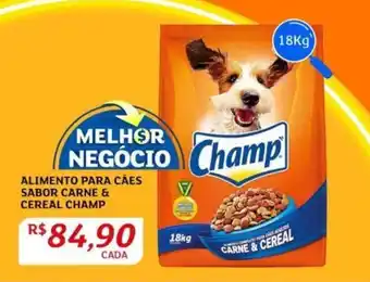 Assaí Atacadista ALIMENTO PARA CAES SABOR CARNE & CEREAL CHAMP oferta