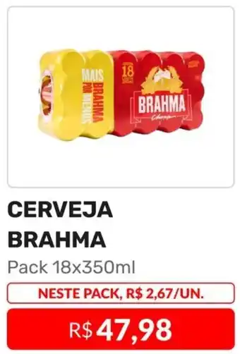 Higa Atacado CERVEJA BRAHMA Pack 18x350ml oferta