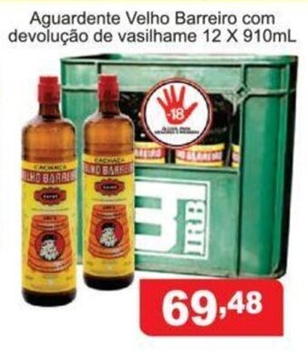 Calvo Atacadista Aguardente Velho Barreiro 12x910ml oferta
