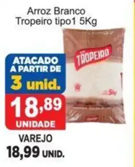Calvo Atacadista Arroz Branco Tropeiro 5kg oferta