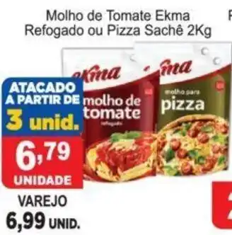 Calvo Atacadista Molho de Tomate Ekma Refogado ou Pizza Sache 2kg oferta