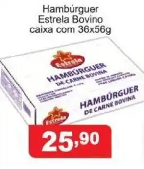 Calvo Atacadista Hamburguer Estrela 36x56g oferta