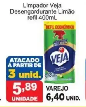Limpador Veja Desengordurante Limao refil 400ml
