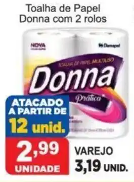 Calvo Atacadista Toalha de Papel Donna com 2 rolos oferta