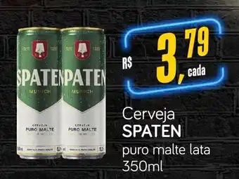 Cometa Supermercados Cerveja SPATEN puro malte lata 350ml oferta