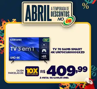 DB Supermercados TV 70 SAMS SMART 4K UN70CU8000GXZD oferta