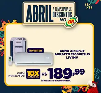 DB Supermercados COND AR SPLIT AGRATTO 12000BTUS oferta