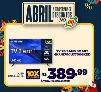 DB Supermercados TV 70 SAMS SMART 4K UN70CU7700GXZD oferta