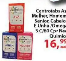 Centrotabs Az, Mulher, Homen, Senior, Cabelo Euhna - Omega 3 C-60 Cpr Neo Quimica