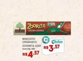 Bistek Supermercados Biscoito Orgânico Zooreta 110g oferta