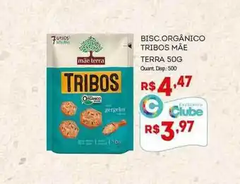 Bistek Supermercados Bisc. Orgânico Tribos Mãe Terra 50g oferta