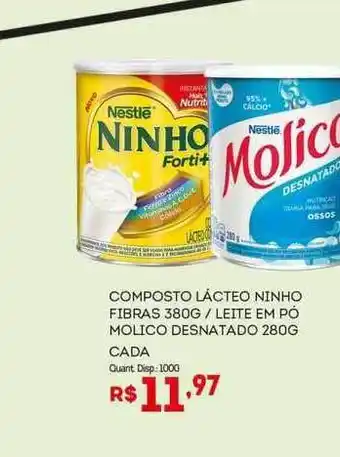 Bistek Supermercados Composto Lácteo Ninho Fibras Leite Em Pó Molico Desnatado Cada oferta
