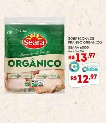 Bistek Supermercados Sobrecoxa De Frango Orgânico Seara 600g oferta