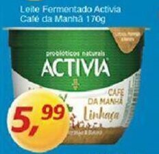Supermercados Guanabara Leite Fermentado Activia Cafe da Manha 170g oferta