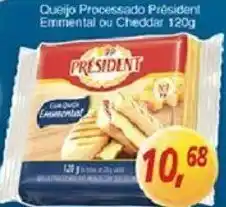 Supermercados Guanabara Queijo Processado President Emmental ou Cheddar 120g oferta