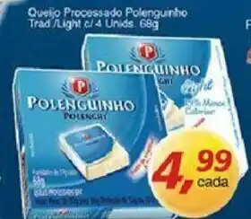 Supermercados Guanabara Queijo Processado Polenguinho Trad/ Light c/ 4 unids. 68g oferta