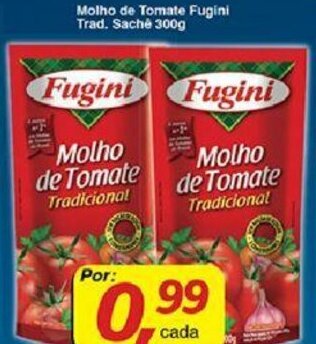 Molho de Tomate Fugini Trad. sachet 300g