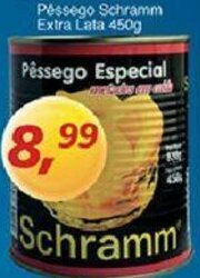 Supermercados Guanabara Pessego Schramm Extra Lata 450g oferta
