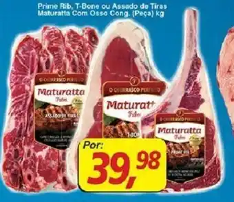 Supermercados Guanabara Prime Rib, Tbone ou Assado de Tiras Maturattta com Osso cong 1kg oferta