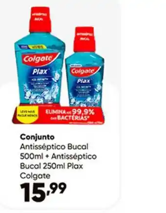 Zaffari Conjunto Antisséptico Bucal 500ml + Antissséptico Bucal 250ml Plax Colgate oferta