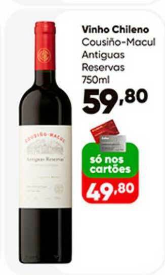 Zaffari Vinho Chileno Cousiño-macul Antiguas Reservas 750ml oferta